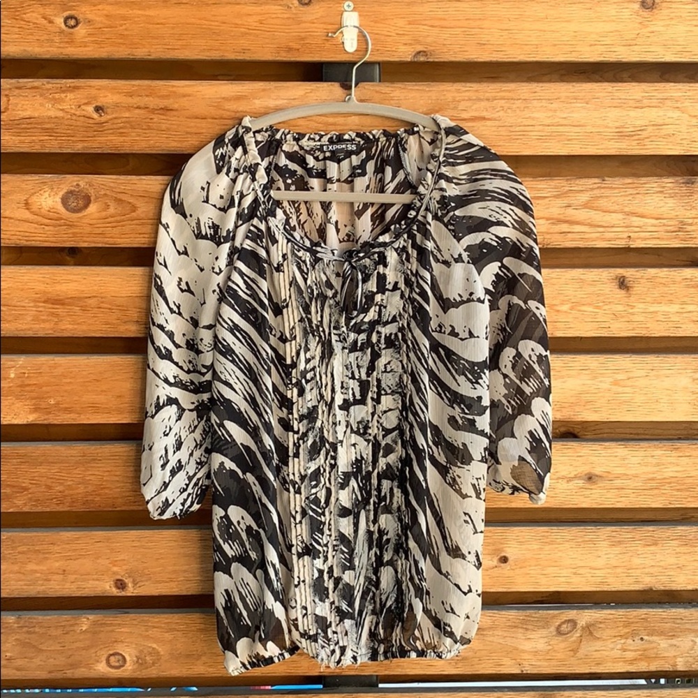 Express animal print blouse